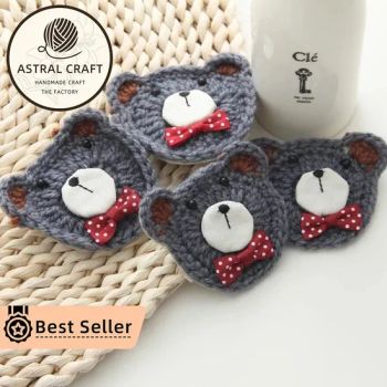 Handmade Finished Fashion Party 3D Floral Girl Bear Coat Embroidery Brooch Pin - Shantou Tianshangxing Crafts Processing Factory - China