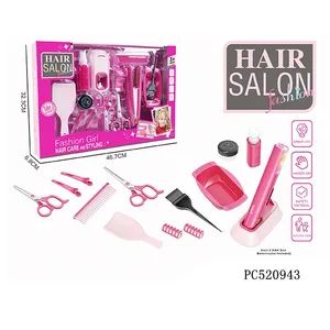 Children's Makeup Hair Styling Role Playing Toys Battery Operated Hair Dryer Toy Beauty Salon Set - Pretty Coast Plastic Toys Co., Ltd - China