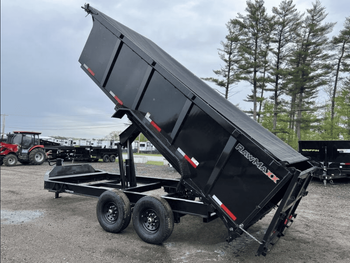 2024 RawMaxx Trailers 7X16 14K Powder Coated Dump w/ Tarp Kit - senesie mfg llc - United States