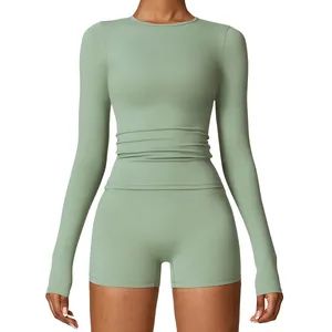 Lola Sana Women's Yoga Long-Sleeve Sunscreen Breathable Fitness Wear, Outdoor Running Training Apparel, Logo Printable - Shenzhen Energy Pig Supply Chain Management Co., Ltd. - China