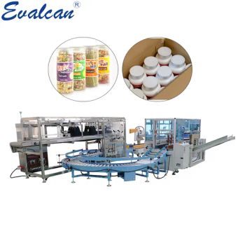 Fall Type Line Case Packer for Potato Chips French Fries Veggie Sticks Cans - Hangzhou Evalcan Machinery & Equipment Co., Ltd. - China