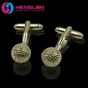 3D Ball Shaped Nickel Plated Cufflink Mens Simple Shirt Decoration - Henglan Gifts Limited - China