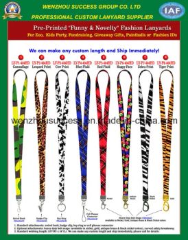 Pre-Printed Funny & Novelty Fashion Lanyards Test SGS MOQ 100PCS Width 25mm Origin China Pattern LOGO Custom Welcome Style - Wenzhou Success Group Co., Ltd. - China