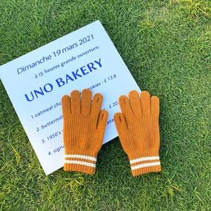 Autumnm Winter Cold Gift Sports Fashion Striped Long Wrist Knitting Hand Gloves - Jurong Yuanfeng Industries Ltd. - China