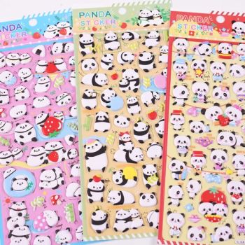 Adhesive Sticker of PVC Foam Panda Promotion Gift Printing Label Paper Tag - YANCHENG HUNTER TEXTILES CO.,LTD - China