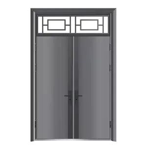 OEM Factory Metal Steel Security Doors Residential Garden Commercial Security Double Entry Doors - Zhejiang Liheshengzhan Industry & Trade Co.,Ltd - China