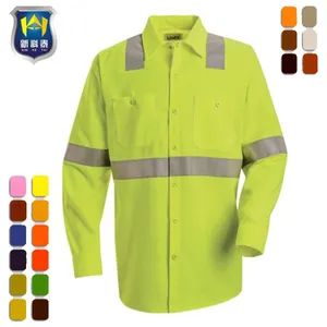 New Design Bright Colored Long Sleeve Mens Shirts Safety Reflective Work Shirts - Nanchang Ketai Safety Protective Articles Co., Ltd. - China