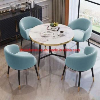Hotel Lobby Reception Round Marble Table and Fabric Chair for Restaurant Furniture - Guangdong Zhida Furnishings Industrial Co., Ltd. - China