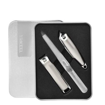 Beauty Manicure 3-Piece Set of Stainless Steel Nail Tools Use Nail Time 7days MOQ 100sets Origin China Transport Air Trademark - Yichanglong Garment Accessories Limited - China