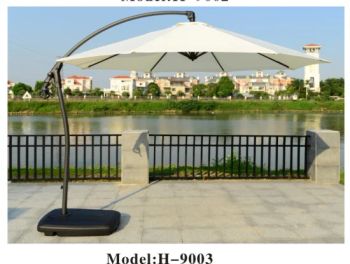 2.7 Meter Steel Iron Promotion Patio Sun Umbrella Garden Parasol Sunshade Outdoor Furniture Covers (without stone base) - Foshan Yiran Furniture Co., Ltd - China
