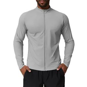 Men's Long Sleeve Zip Rash Guard Upf50+ UV/Sun Protection Quick Dry Swim Shirts Hiking Active Tops - Dongguan Ume Trade Co., Ltd. - China