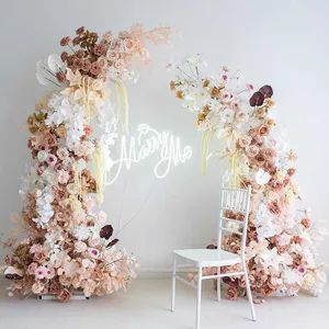 Artificial Rose Flower Arrangement Wedding Horn Arch for Event Decor - Henan Changyimei Wedding Supplies Manufacturing Co., Ltd. - China