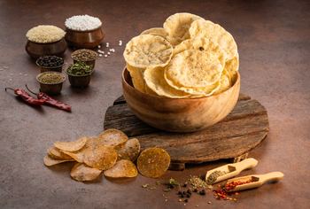 Punjabi masala Papad , Rice / Sago kichiya , Flavourful /appalam - Shri Varalakshmi sago foods private limited  - India