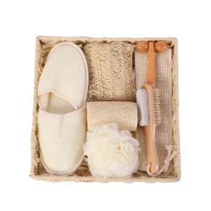 Natural Wood Bath Body Care Gift SPA Kit Facial Brush Konjac Sponge Foot Nail Sisal Bath Glove Belt Set Shower Scrubber Brush - Yiwu Billion Import & Export Co., Ltd - China