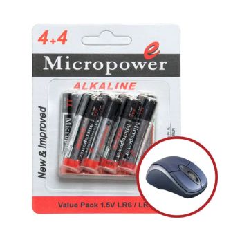 Micropower Primary Dry Cell Super Alkaline AA Battery Lr6 for Camera/Toy/Shaver - Microcell International Battery Co., Ltd. - China