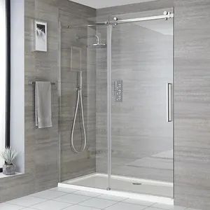 Sliding Shower Room Doors Enclosure Trademark Ace Origin Guangdong Model NO. shower door Frame Style Frameless Specification Customized - Shenzhen Ace Architectural Products Co., Limited - China
