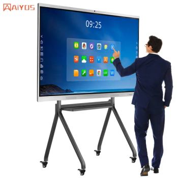 Aiyos 110inch Large Size Wall-Mounted Floor Stand WiFi Touch Screen School Education Anti-Glare 4K Android Windows OS System Interactive Digital Whiteboard - AIYOS Technology Co., Ltd. - China