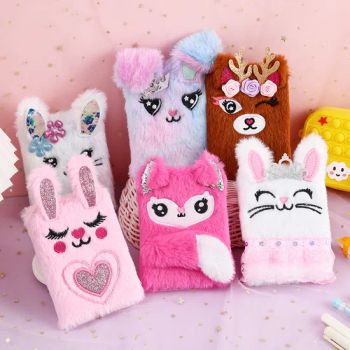 New Cartoon Bunny Plush Promotional Notebook Student Diary for Girls - Quanzhou Changyi Crafts Gifts Limited - China