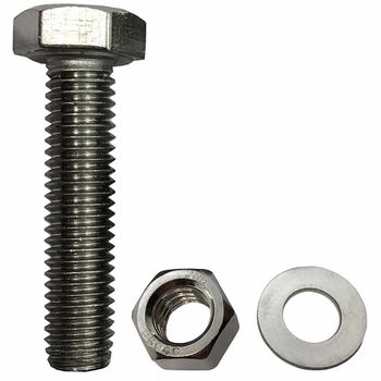 Stainless Steel Bolts and Clamps Size All Brand JSC Shape Round and Hex Type of Bolts Milled Head, Centre Head, Round-head, - Jain Steels Corporation - India
