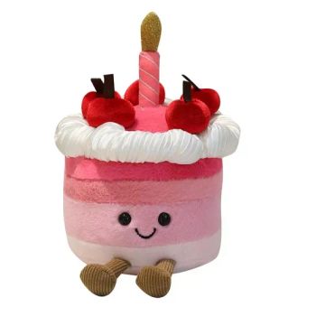 Cute Smile Birthday Cake Plush Toy Soft Funny Food Stuffed Figure Toy for Kids Gifts - Yangzhou ToyCross Trade Company Ltd - China