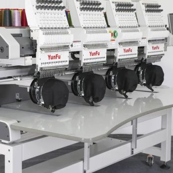 Commercial 12/15 Needle 4-Heads Computerized Embroidery Machine Fort-Shirts/Bags/Socks/Flat Materials - Shenzhen Yunfu Equipment Co., Ltd. - China