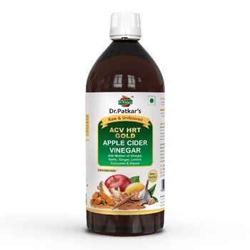 Apple Cider Vinegar with Mother of Vinegar Ginger, Garlic, Lemon, Curcumin & Arjuna (Dr. Patkar's) (ACV HRT GOLD) - Natures Shopy - India