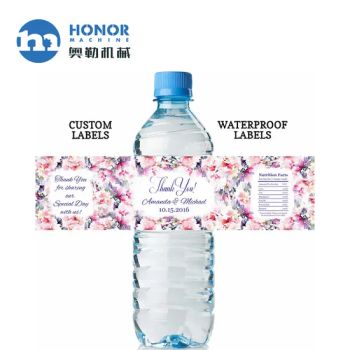 Custom Beverage Product Sticker Labels Adhesive Drinking Bottle Sticker Printing Water Bottle Labels - Zhangjiagang Honor Machine Co., Ltd. - China