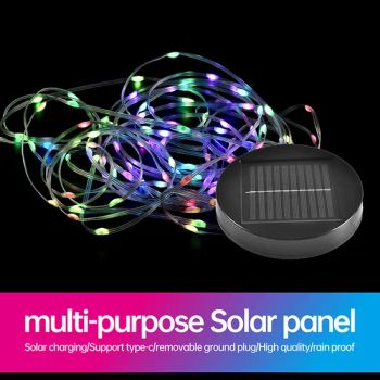 Factory Hot Sales RGB LED Leather Wire Light String Solar Power for Outdoor Camping & Christmas Lighting Remote Control - Longshine Electrical Science & Technology Co., Ltd. - China