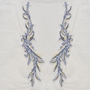 Beaded Rhinestone Fashion Dress Patch Accessories MOQ 10 PCS Style Sew-on Origin China Technics Beaded Model NO. DP017 HS Code - Marigold Garment Accessories Co., Ltd. - China