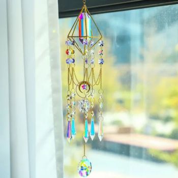 Mandala Suncatcher with K9 Crystal Prisms for Window Garden Decor - Yiwu Renrui E-commerce Business - China