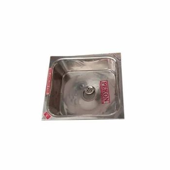 Single Ready To Mount Stainless Steel Wash Basin Shape Square Sink Type Single Finish Type Polished Material Stainless - Lucky Traders - India