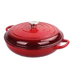 Wholesale Cookware Round Shape Seafood Pot Cast Iron Enamel Dutch Ovens 30 Cm Insulated Food Warmer Shallow Casserole Pots - Hebei Debien Technology Co., Ltd. - China