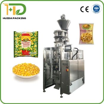 Fully Automatic Vertical Packing Machine Volumetric Cups Filler Equipment Fresh Sweet Corn and Pea Kernels Dry Vegetable Packaging Machine Supplier in China - Hefei Huida Packing Machine Co., Ltd. - China