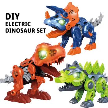 Xinbo New Electric DIY Battery Operated Toys Tyrannosaurus Rex Dinosaur Assembled Model Stem Best Sell Products Toys for Children - Shantou Xinbo Toys Co., Ltd. - China