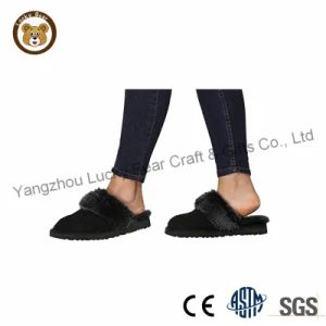 High Quality Sheepskin Real Fur Wool Slippers Fluffy Soft Warm Indoor Winter Slippers - Yangzhou Lucky Bear Craft & Gifts Co., Ltd. - China