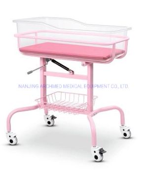 Hospital Furniture Baby Cot Iron Paint Infant Care Bed with Sponge Mattress - NANJING ARCHMED MEDICAL EQUIPMENT CO., LTD. - China