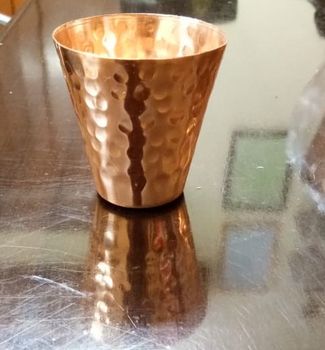 Copper Peg Maker Glass Pure Copper with Hammered Style Peg Glass - Womens Company - India