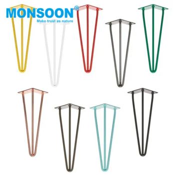 Wholesale New Design Furniture Sofa 2 Rod/3 Rod Table Hairpin Legs Colorful Metal Dining Bench Hairpin Table Legs - Monsoon Import Export (Guangzhou) Limited - China