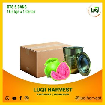 Pink Guava Pulp 3.1Kg Canning Color Vibrant Pink Texture Smooth Pulp Shelf Life 24 Months Place of Origin India Packaging OTS Canning - LUQI HARVEST - India