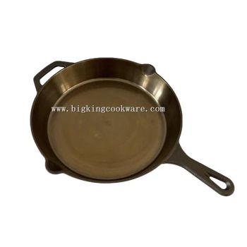 Preseasoned Non-Stick Smooth Milled CNC Cast Iron Bronze Kitchen Pans - Hebei Bigking Cookware Co., Ltd. - China