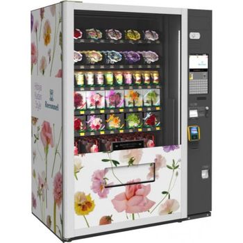 24 Hour Automatic Flower Vending Kiosk Refrigerated Fresh Bouquet Dispenser for Smart Retail and Florist Businesses - senesie mfg llc - United States
