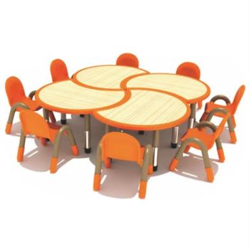 Kindergarten Kids Eating Desks Children Plastic Profiled Tables - Wenzhou Linxi Amusement Equipment Co., Ltd. - China