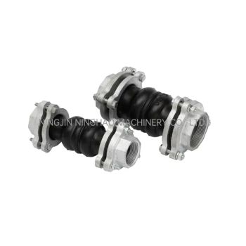 Galvanized Carbon Steel Union Thread Connection Double Sphere Rubber Expansion Joint - Ningjin Ninghao Machinery Co., Ltd. - China