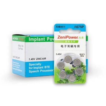 High Performance Zenipower Cochlear Implant A675p Button Battery Suitable Tc - Hangzhou Tingoton Technology Co., Ltd. - China