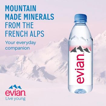 Evian Still Mineral Water Taste Natural Packaging PET bottle Shelf Life 24 Months Flavor Taste-neutral Place of Origin France - BOLIDO NETHERLANDS B.V. - Netherlands