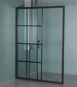 Matt Black Frame Tempered Glass Shower Screen Shower Door Color Black Glass Clear Origin China Model NO. WIB Trademark - Anhui Dman Smart Home Co., Ltd. - China