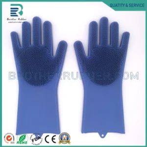 Cleaning Gloves Silicone Reusable Cleaning Brush Heat Resistant Silicone Gloves for Dishwashing - Qingdao Brother Rubber Co., Ltd. - China