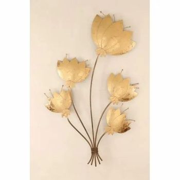 Brass Floral Wall Art, Packaging Type: Box Color Golden Material Brass Packaging Type Box Finishing Type Gold - R.S.D.Collection - India