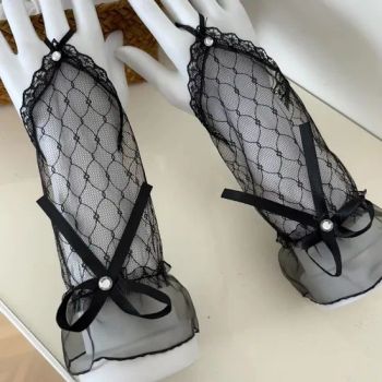 Trendy Bridal Gloves Airy Net Gloves Fashionable Wedding Handwear Stretch Lace Sleeves - GOOD SELLER CO.,LTD - China