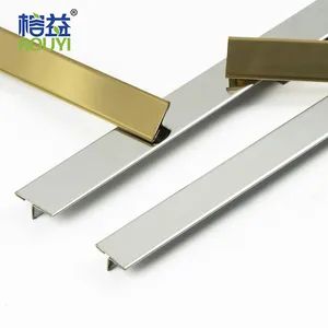 Modern Style T Shape Tile Trim Manufacturers Stainless Steel Expansion Joint Tile Trim for Wall Gap - Foshan Rongyi Building Materials Technology Co., Ltd. - China